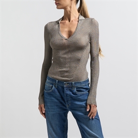 Dondup Polo Strik Bluse, Glimmer